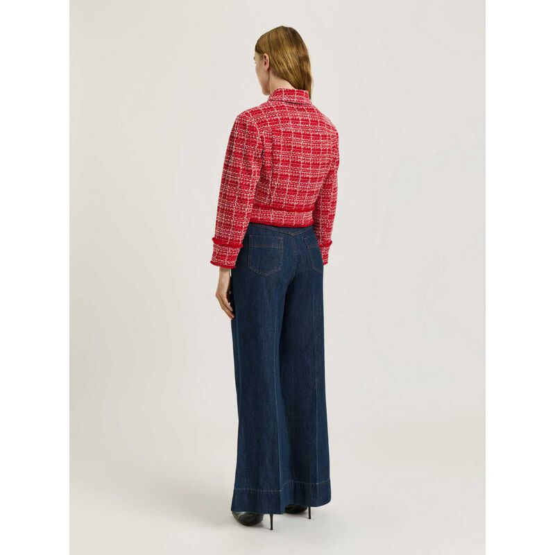 Veronika Maine European Boucle Cropped Jacket image number 1